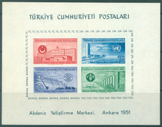 TURQUIE - 1952 - MNH/**  - Mi BLOCK 4 Yv BLOC 4 - Lot 15561 - Blocks & Sheetlets