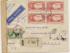 COte D'ivoire Lettre Recommandée D'abidjan Pour Douala , Beau Document - Covers & Documents