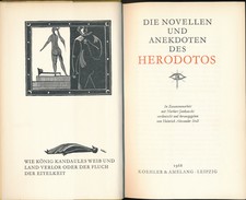 Buch: Alexander Stoll: Die Novellen Und Anekdoten Des Herodotos. Verlag Köhler & Amelang Leipzig 1968 - Duitse Auteurs