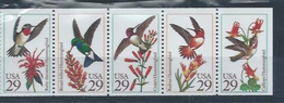 ETATS-UNIS : Y&T** N° 2039 à 2043 " Oiseaux - Mouches " - Colibris