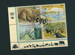 N° 628 629 630 631 ONU New York - 29c Protec. Nature Espèces Menacées D'extinction (New York) Nations Unis 1993 - Used Stamps