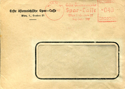 22345 Austria, Red Meter/freistempel/ema/ Wien 1947 Erste Osterreichische Sparkasse, Circuled Cover - Poststempel - Freistempel