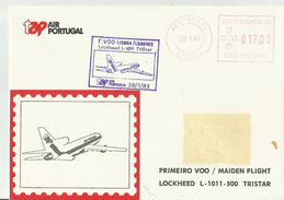 PORTUGAL Erst Flug Lisbona-London Heathrow  1983 - Covers & Documents