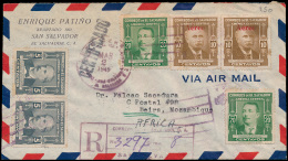 El Salvador :  1949 R-brief Met Driekleu - Verzamelingen (in Albums)