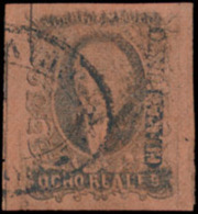 N° 11 '1861 Hidalgo Zwart Op Roze Guanaj - Messico