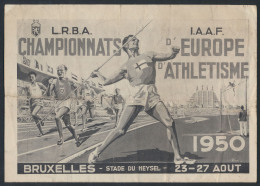 Atletiek : Affiche (zwart-wit) Europese - Autres & Non Classés