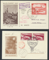 Ballonpost 1953 En 1954, Saar 2 Poststuk - Zonder Classificatie