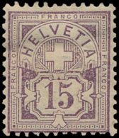 N° 70a '1882, 15c Grijsviolet' Mooi Zege - Andere & Zonder Classificatie