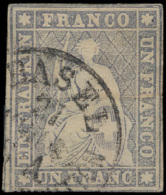 N° 31a '1854 Strubeli 1F Grijslila Met G - Altri & Non Classificati