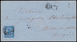 1866, Brief Met 20P Blauw En Aankomstste - Altri & Non Classificati