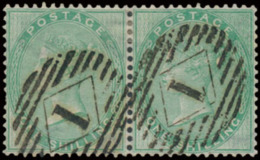 N° 73 "1855, 1 Sh Pale Green" (Horizonta - Altri & Non Classificati