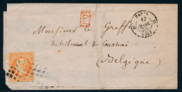 1855, N° 16b "Napoléon 40c Orange Sur Pa - Andere & Zonder Classificatie