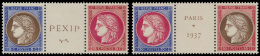 N° 348/51 'Pexip 1937 Paris' (zegels Uit - Altri & Non Classificati
