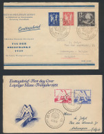 1949/1955, 4 FDC's Met N° 243/45, 282/83 - Altri & Non Classificati