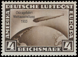 N° 498 '1933 Zeppelin Chicagofahrt 4RM', - Andere & Zonder Classificatie