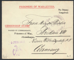 Prisonner Of War -Letter (rode Voordruk) - Lettres & Documents