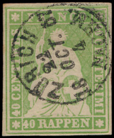 N° 30a 'Helvetia 40R Groen' Zeer Mooi Ge - Used Stamps