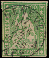 N° 30 '1854 Strubel 40 R Groen' Perfect - Used Stamps