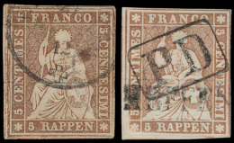 N° 26 'Helvetia 5R Bruin' (7x) Goed Tot - Used Stamps