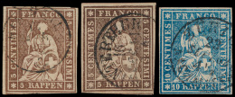 N° 26 (2x) En 27 Dik Papier '1854 Strube - Used Stamps