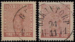 N° 10 '1858 Wapenschild 30 Ore' LUXE (Yv - Oblitérés