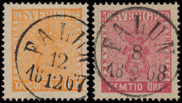 N° 9 En 11 '1858, 24 öre Oranje En 50 ör - Used Stamps