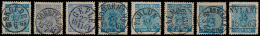 N° 8 '12 öre Blauw' (40x), Zeer Mooie Sa - Used Stamps
