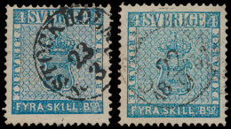 N° 2 '4 Sk Bco Blauw' (2x) Uitgezochte E - Used Stamps