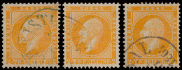 N° 2 'Oscar I, 2 S Geel' (3x) Uitgezocht - Used Stamps