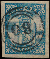 N° 1 '4 S Blauw' Breed Gerand, Mooie Cen - Used Stamps