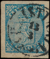 N° 1 '4 S Blauw' Breed Gerand, Zeer Mooi - Used Stamps