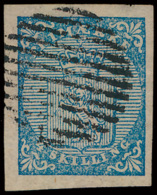 N° 1 '4 S Blauw' Breed Gerande Prachtzeg - Used Stamps