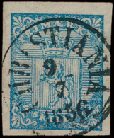 N° 1 '4 S Blauw' Breed Gerand, Prachtige - Oblitérés