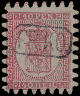 N° 9b '40p Roze Op Dun Papier' Zeer Mooi - Oblitérés