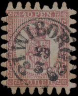 N° 9 '40p Roze Op Lila Papier, Tanding T - Used Stamps