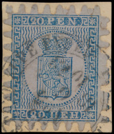 N° 8 '20p Blauw' Op Fragment, Perfecte T - Used Stamps