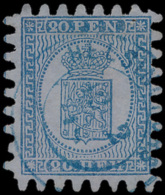 N° 8 B '20p Blauw Op Blauw Papier', Zeer - Used Stamps