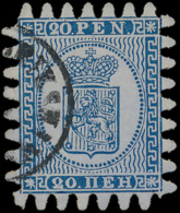 N° 8 '20p Blauw Op Blauw Papier', Perfec - Used Stamps