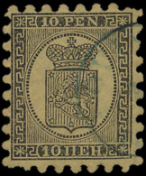 N° 7a '10p Zwart Op Geel Papier' Tanding - Used Stamps