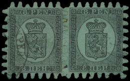 N° 6 '8p Zwart Op Groen Papier' Zeer Moo - Used Stamps