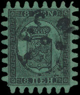 N° 6 '8p Zwart Op Groen Papier', Perfect - Used Stamps