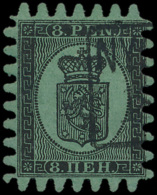 N° 6 '8p Zwart Op Groen Papier', Perfect - Used Stamps