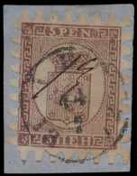 N° 5 '5p Bruinlila Op Bleek Lila Papier' - Used Stamps