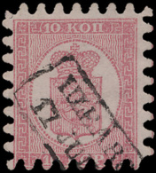 N° 4a '10 K Roze Op Licht Roze' Tanding - Used Stamps