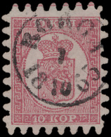 N° 4a '10 K Roze Op Lichtroze' Tanding T - Used Stamps