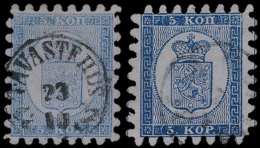 N° 3A En 3Aa '5 K Blauw Op Azurblauw' In - Used Stamps