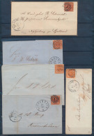 1854/1860, Mooie Samenstelling Van 10 Br - Oblitérés