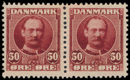 N° 60 '1907, 50 öre Bruinkarmijn' (Horiz - Oblitérés