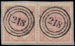 N° 12 '1864, 3 S Lila' (Horizontaal Paar - Gebruikt