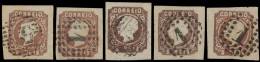 N° 13 'Type I' (10x) En 'Type II' (1x) ' - Used Stamps